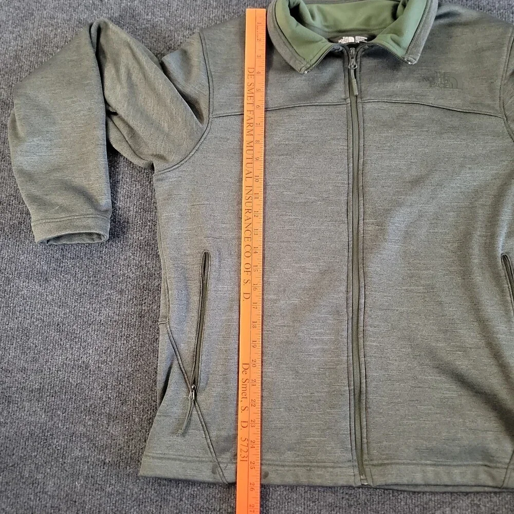 North Face Jacket Adult Medium Green Full Zip Long Sleeve Outdoor Casual Men's